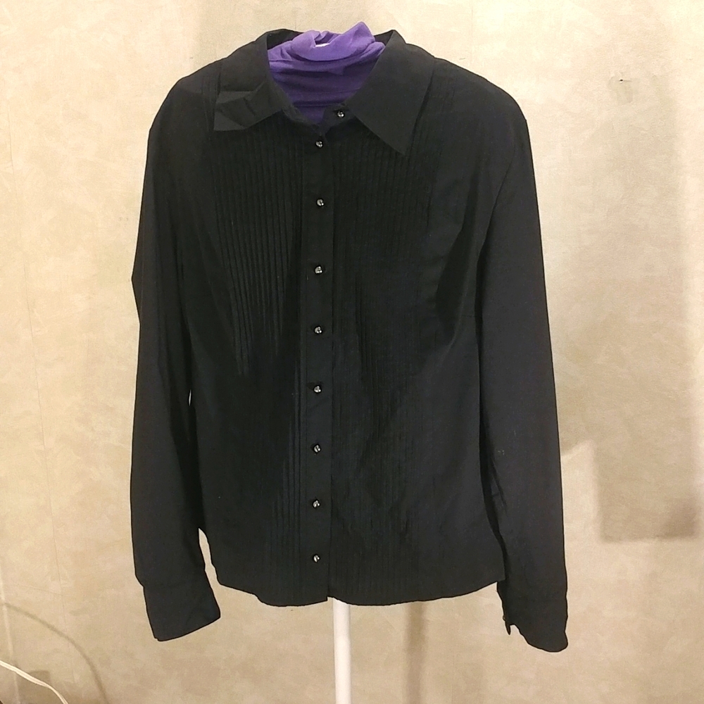 Apt 9 Black Button Down Shirt